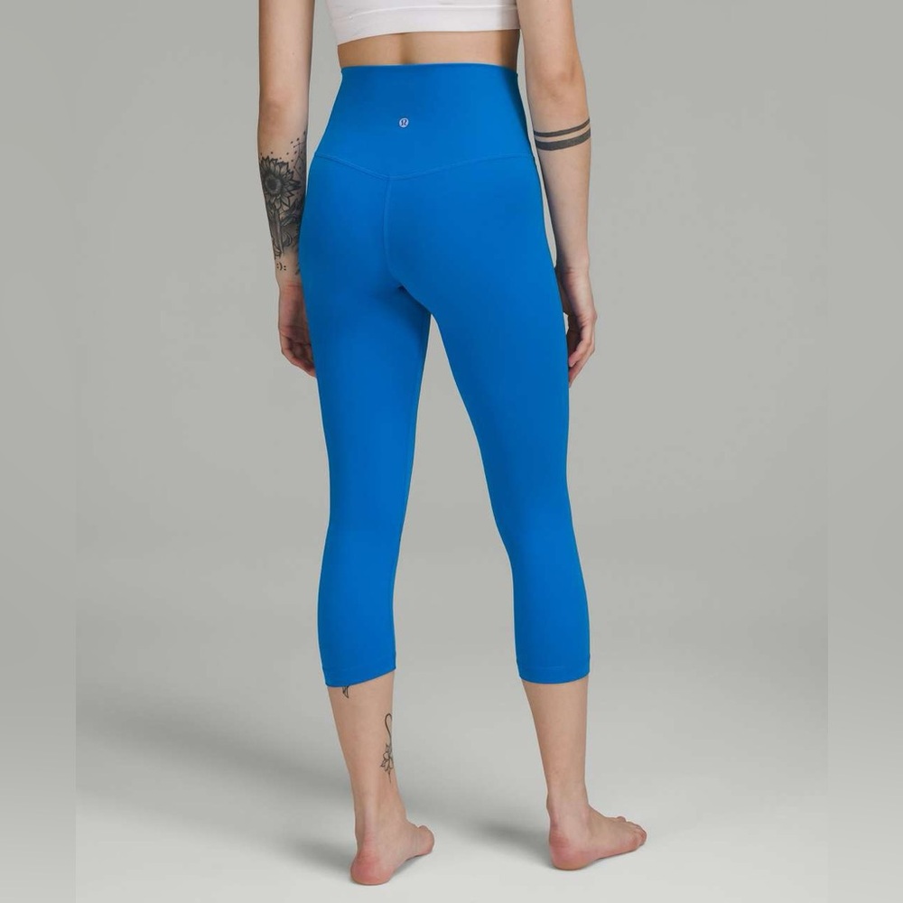 lululemon athletica ocean Blue Cropped High-Rise Leggings